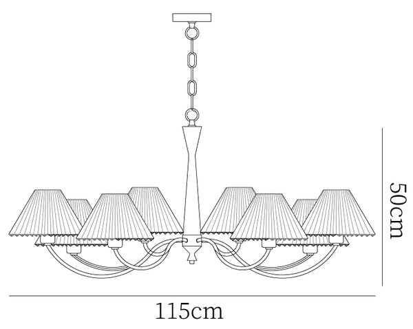 Pleated_Chandelier_size