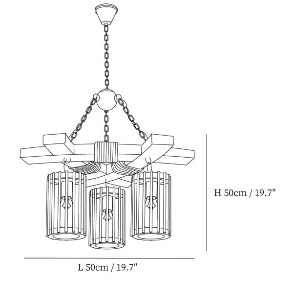 Retro_Solid_Wood_Chandelier_size