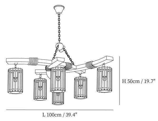 Retro_Solid_Wood_Chandelier_size