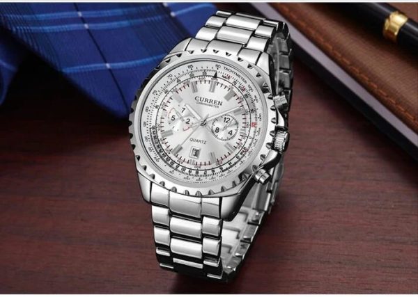 CURREN Original Brand Stainless Steel Band Wrist Watch For Couples With Brand (Box & Bag) - Image 5