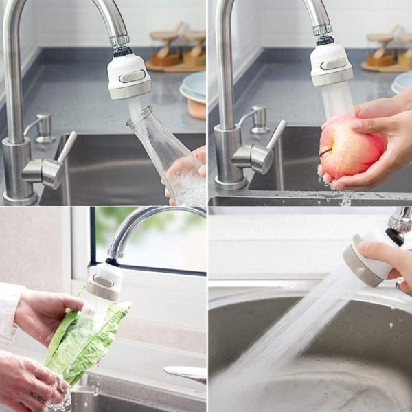 Water Saving 3 Modes Faucet Aerator 360 Degree Tap Nozzle - Image 2