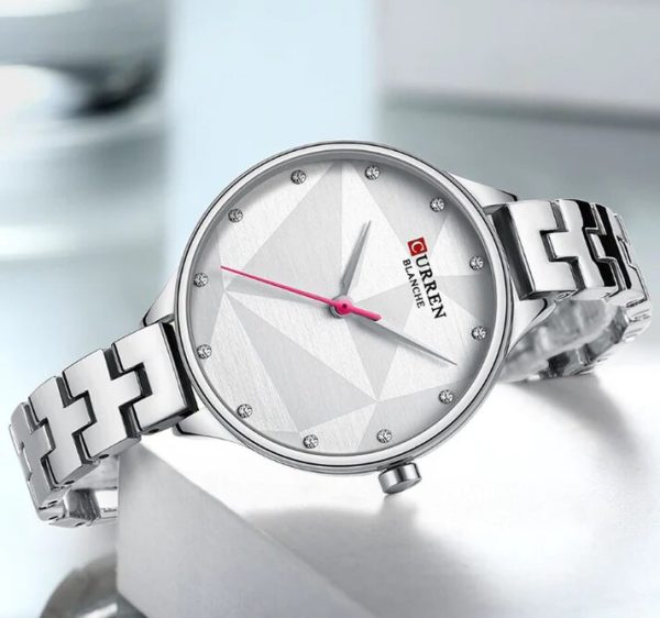 CURREN Original Brand Stainless Steel Band Wrist Watch For Women With Brand (Box & Bag)-9047 - Image 2