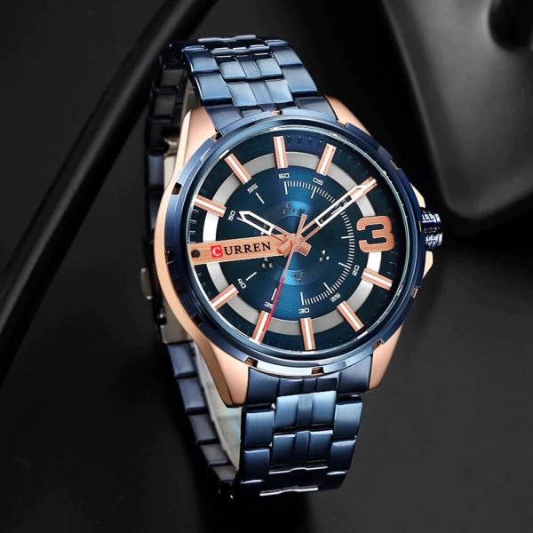 CURREN Original Brand Stainless Steel Band Wrist Watch For Couples With Brand (Box & Bag) - Image 5