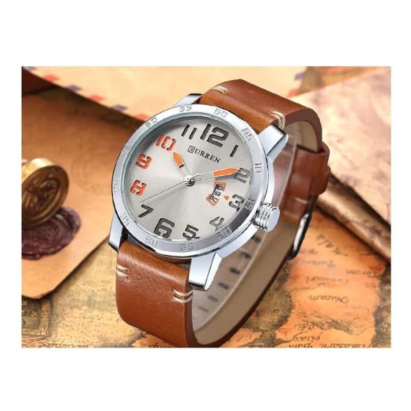 CURREN Original Brand Leather Straps Wrist Watch For Men With Brand (Box & Bag)-8254 - Image 2