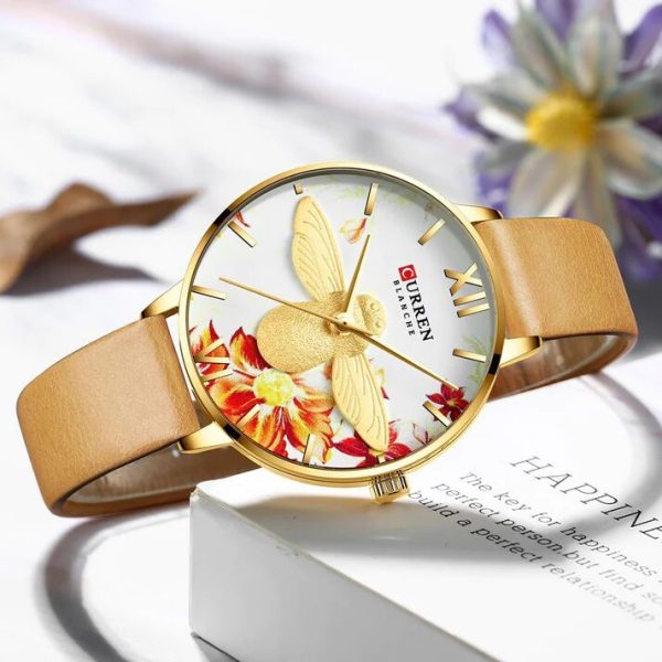 CURREN Original Brand Leather Straps Wrist Watch For Women With Brand (Box & Bag)-9061 - Image 2