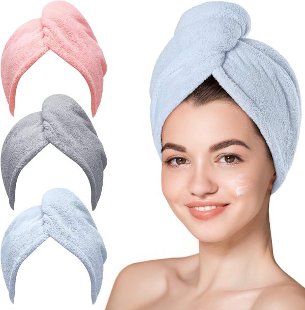 Microfiber Hair Towel 3 Packs - Image 2