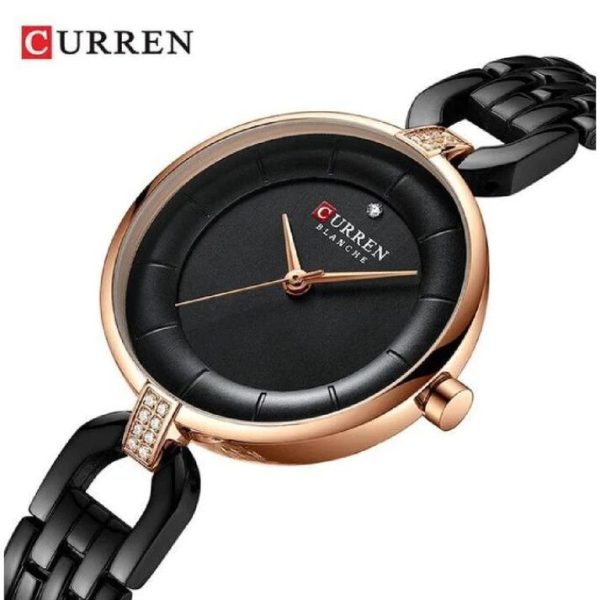 CURREN Original Brand Stainless Steel Band Wrist Watch For Women With Brand (Box & Bag)-9058 - Image 2