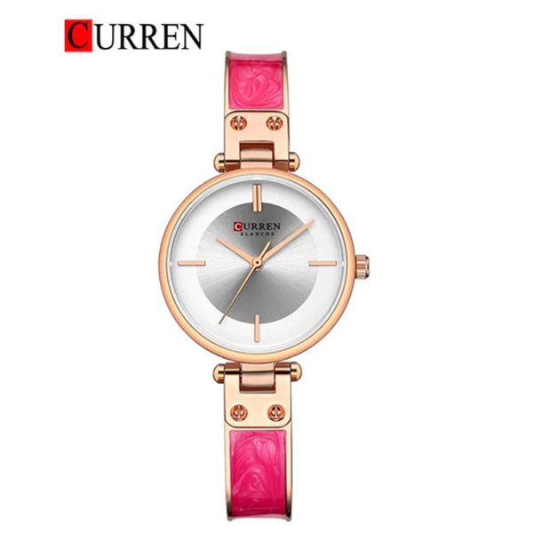 CURREN Original Brand Stainless Steel Band Wrist Watch For Women With Brand (Box & Bag)-9058 - Image 5