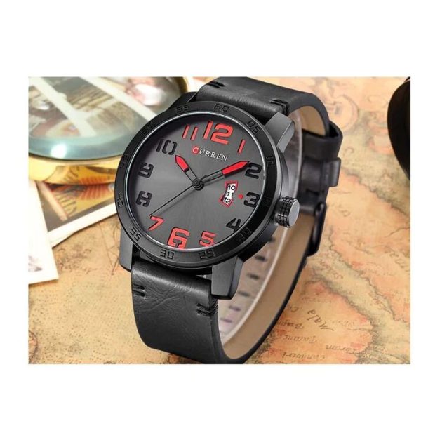 CURREN Original Brand Leather Straps Wrist Watch For Men With Brand (Box & Bag)-8254 - Image 4