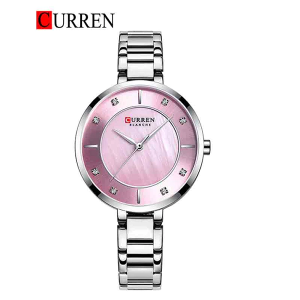 CURREN Original Brand Stainless Steel Band Wrist Watch For Women With Brand (Box & Bag)-9051 - Image 2