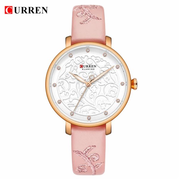 CURREN Watch - Genuine Leather Strap with Embroidery - Image 3