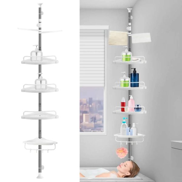 4 Tier Adjustable Shelf Bathroom Organizer - Image 2