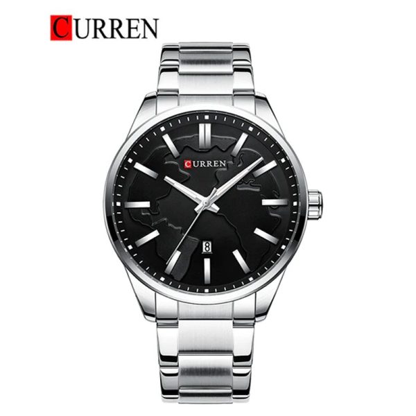 CURREN Original Brand Stainless Steel Band Wrist Watch For Men With Brand (Box & Bag)-8366 - Image 6