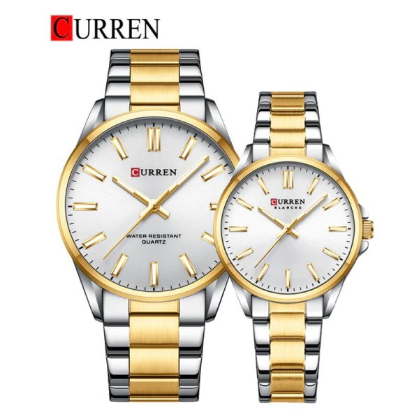 CURREN Original Brand Stainless Steel Band Wrist Watch For Couples Wth Brand (Box & Bag) - Image 2