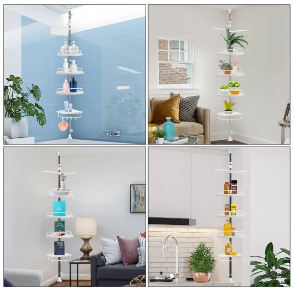 4 Tier Adjustable Shelf Bathroom Organizer - Image 3