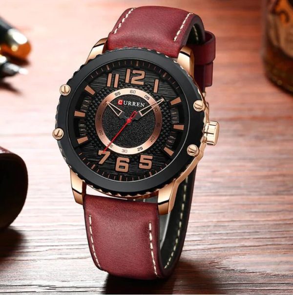 CURREN Original Brand Leather Straps Wrist Watch For Men With Brand (Box & Bag)-8341 - Image 2