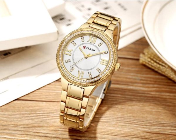 CURREN Original Brand Stainless Steel Band Wrist Watch For Couples With Brand (Box & Bag) - Image 4