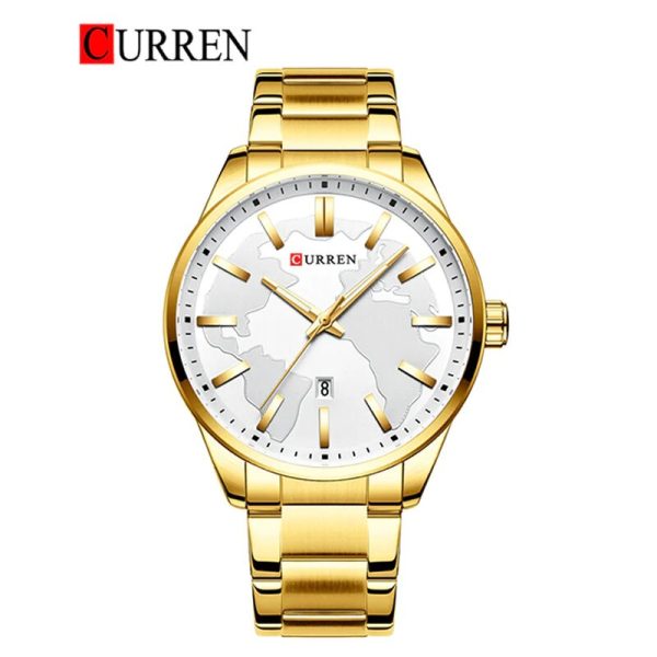 CURREN Original Brand Stainless Steel Band Wrist Watch For Men With Brand (Box & Bag)-8366 - Image 7