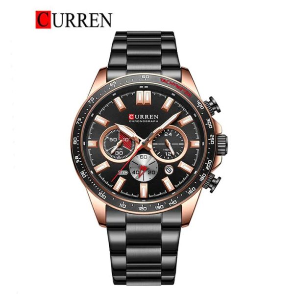 CURREN Original Brand Stainless Steel Band Wrist Watch For Men With Brand (Box & Bag)-8418