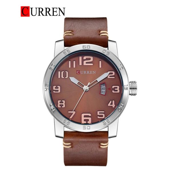 CURREN Original Brand Leather Straps Wrist Watch For Men With Brand (Box & Bag)-8254 - Image 5