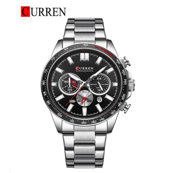 CURREN Original Brand Stainless Steel Band Wrist Watch For Men With Brand (Box & Bag)-8418 - Image 6