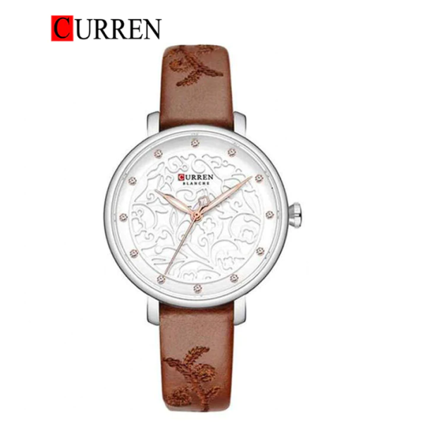 CURREN Original Brand Leather Straps Wrist Watch For Women With Brand (Box & Bag)-9046