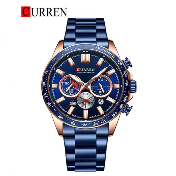 CURREN Original Brand Stainless Steel Band Wrist Watch For Men With Brand (Box & Bag)-8418 - Image 7