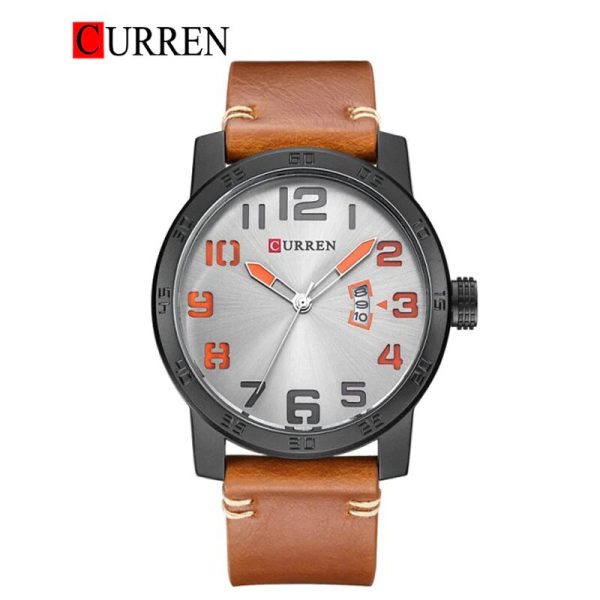 CURREN Original Brand Leather Straps Wrist Watch For Men With Brand (Box & Bag)-8254 - Image 7