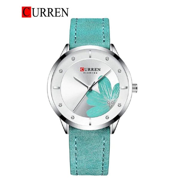 CURREN Original Brand Slim Leather Strap Wrist Watches For Women With Brand (Box & Bag)-9048 - Image 5