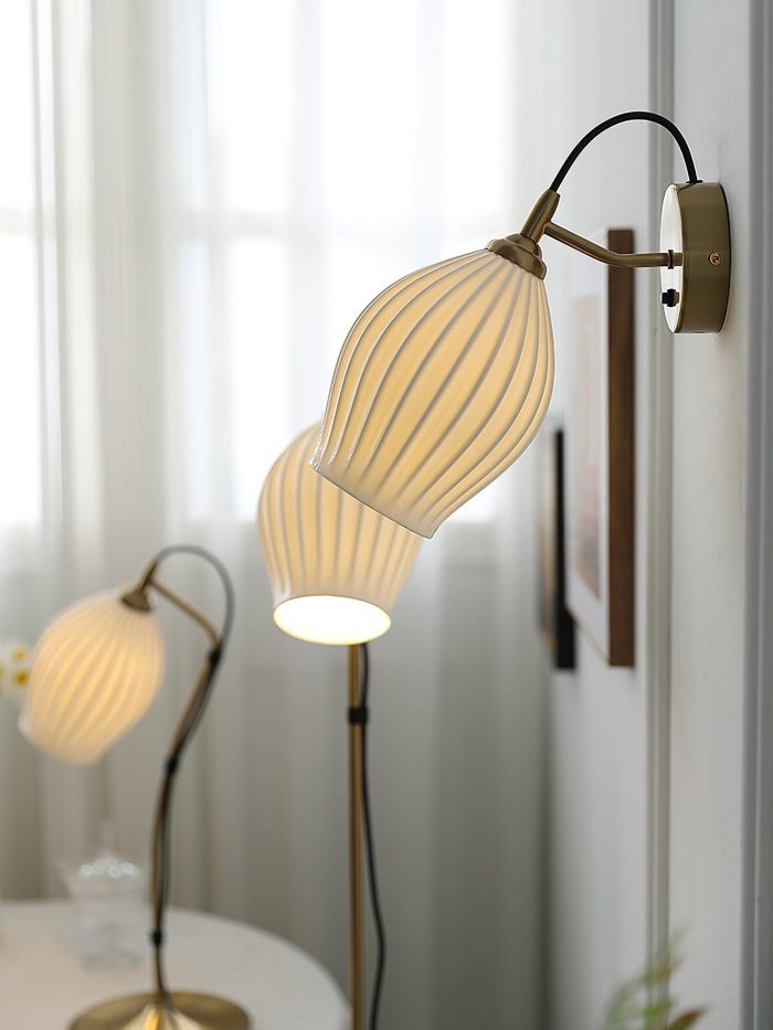 Ceramic Ribbed Wall Light - Image 29