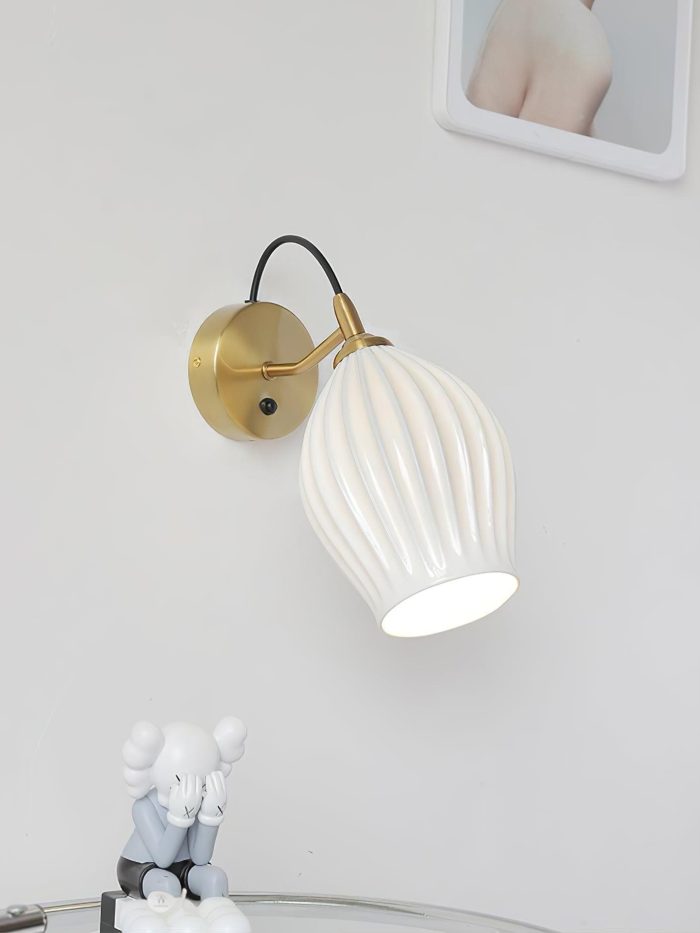 Ceramic Ribbed Wall Light - Image 30