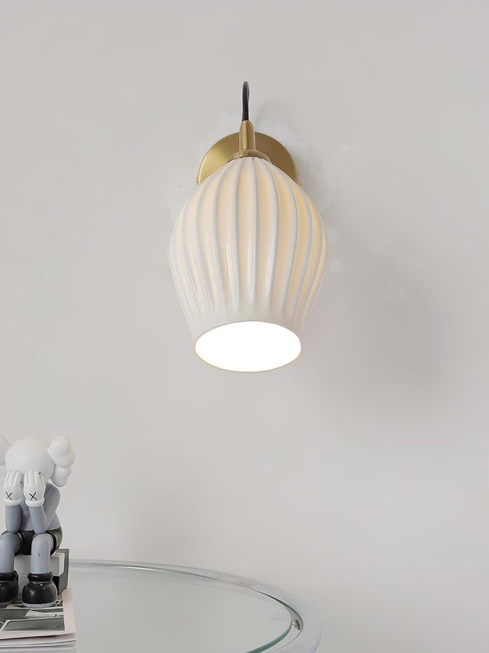 Ceramic Ribbed Wall Light - Image 31