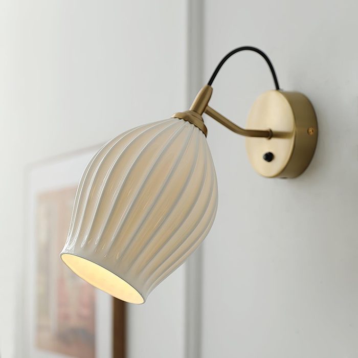 Ceramic Ribbed Wall Light - Image 2