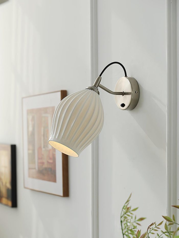 Ceramic Ribbed Wall Light - Image 17