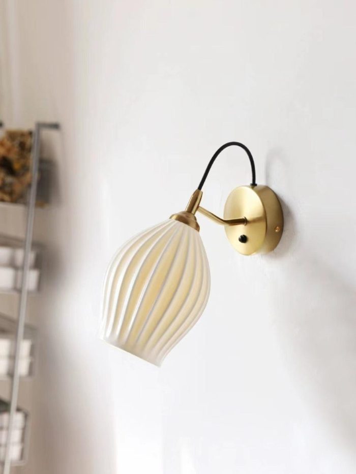 Ceramic Ribbed Wall Light - Image 18