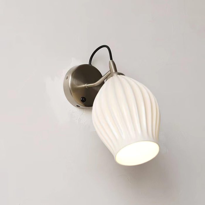 Ceramic Ribbed Wall Light - Image 6