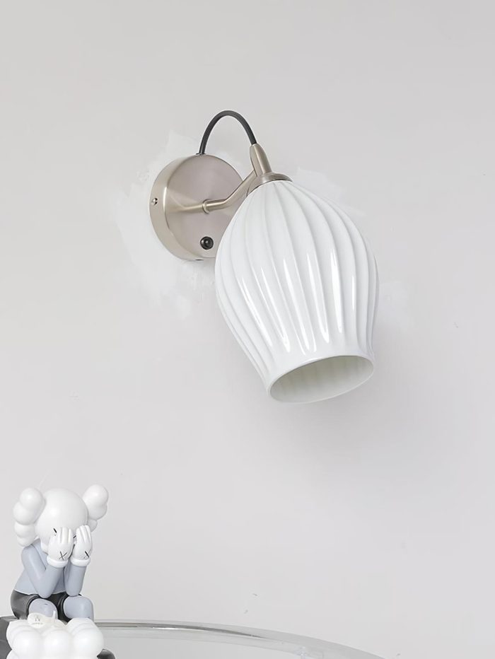 Ceramic Ribbed Wall Light - Image 21