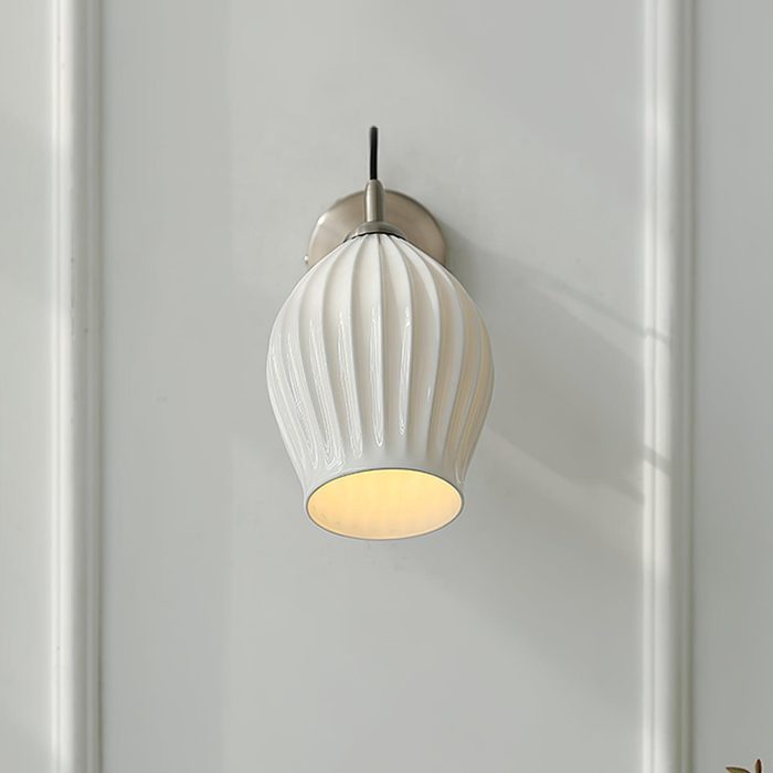 Ceramic Ribbed Wall Light - Image 3