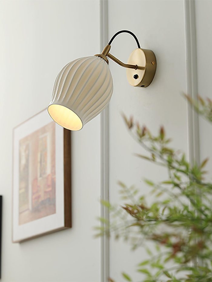Ceramic Ribbed Wall Light - Image 34