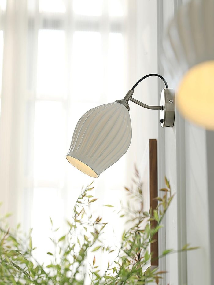 Ceramic Ribbed Wall Light - Image 25