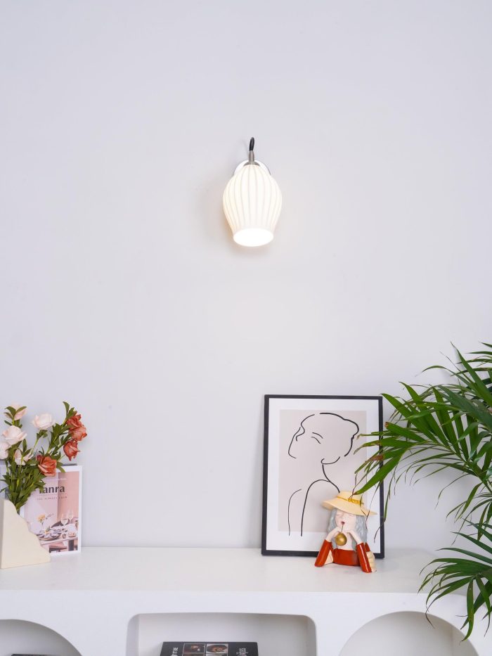 Ceramic Ribbed Wall Light - Image 19