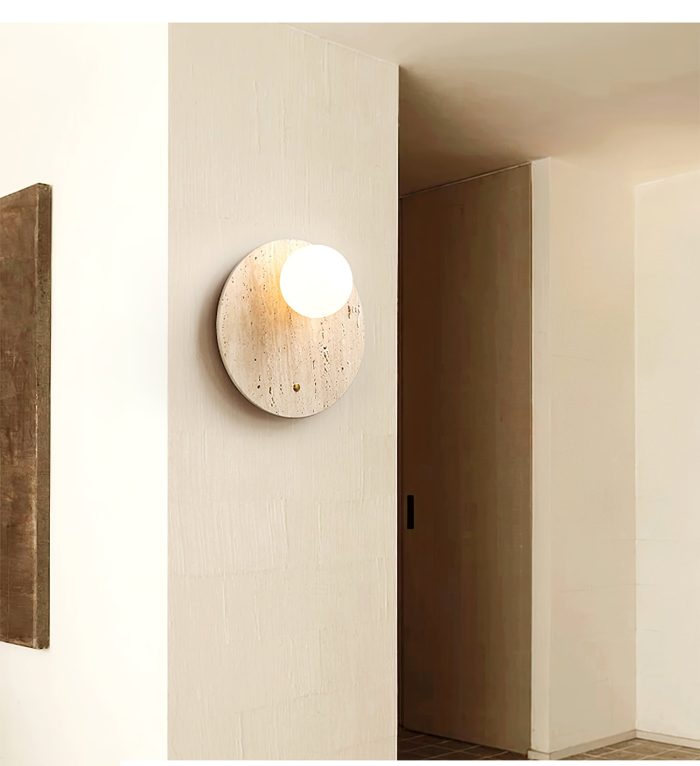 Luna Travertine Wall Sconce - Image 9