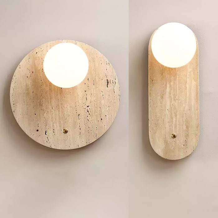 Luna Travertine Wall Sconce - Image 7