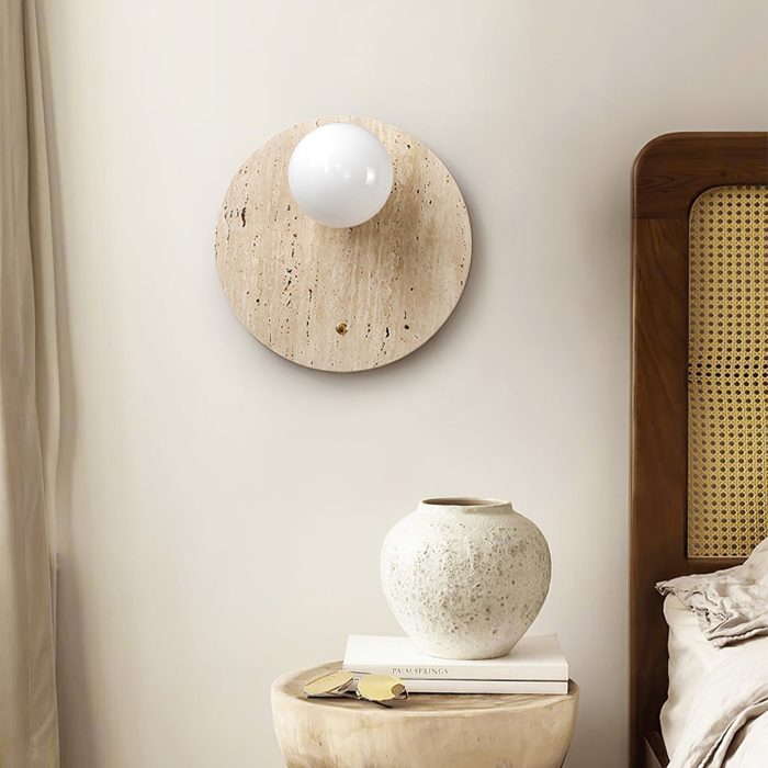 Luna Travertine Wall Sconce - Image 5