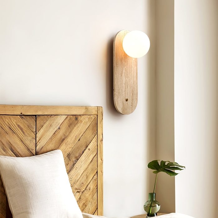 Luna Travertine Wall Sconce - Image 3