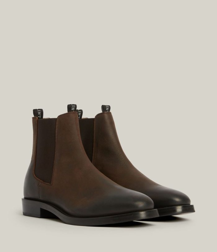 Eli brown leather boots for men - Image 6