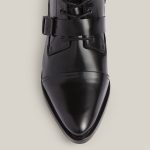 Katy poli black leather boots for women