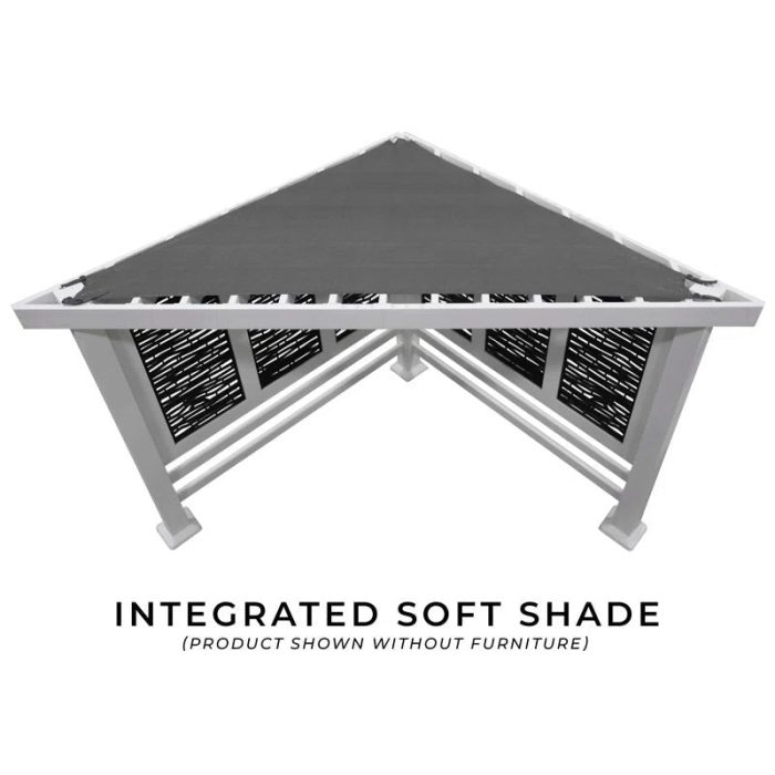 Ridgedale Modern Steel Pergola with Canopy / Finish: Red - Image 9