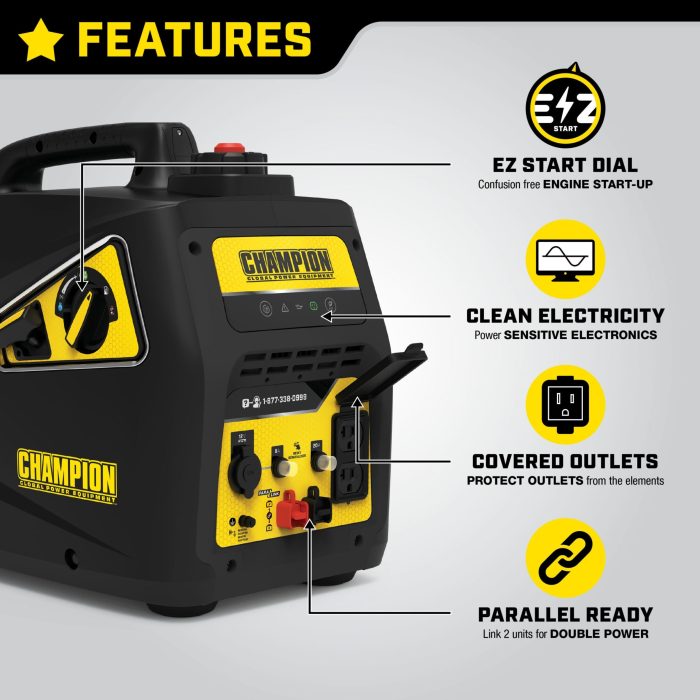 Champion Power Equipment 2000-Watt Stackable Portable Inverter Generator - Image 4