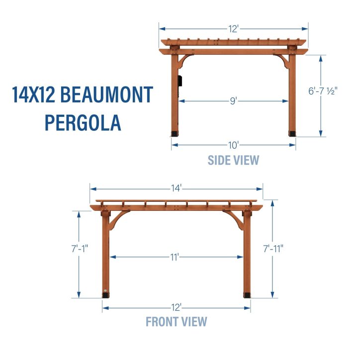 14×12 Beaumont Pergola - Image 10